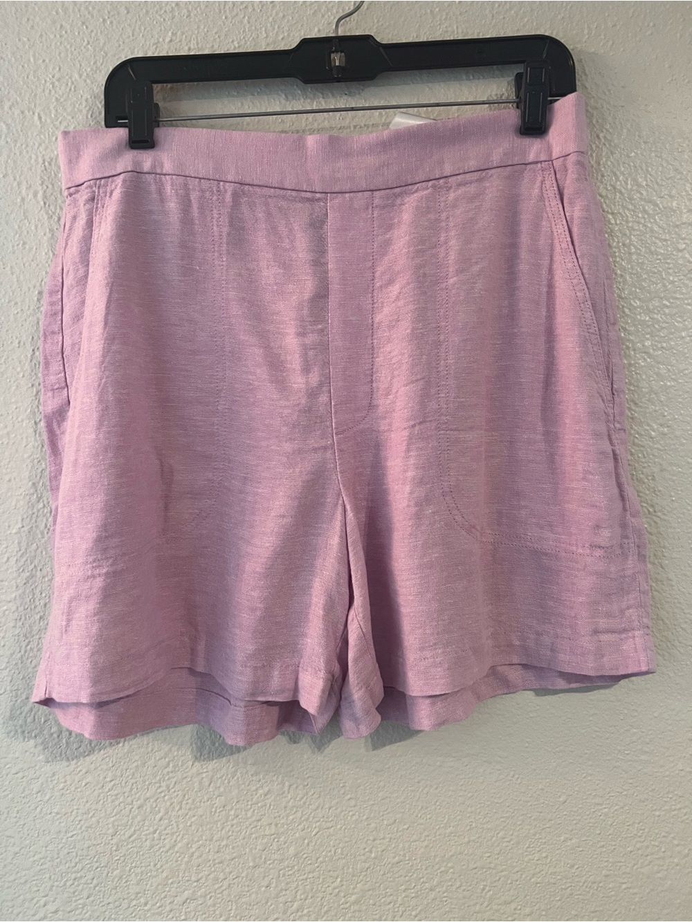 Banana Republic Pastel Pink Linen-Blend Bermuda Shorts